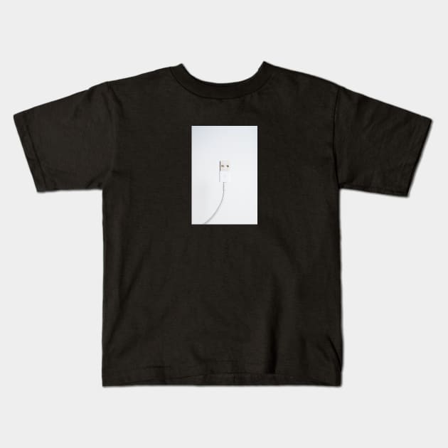 USB Cable Kids T-Shirt by opticpixil